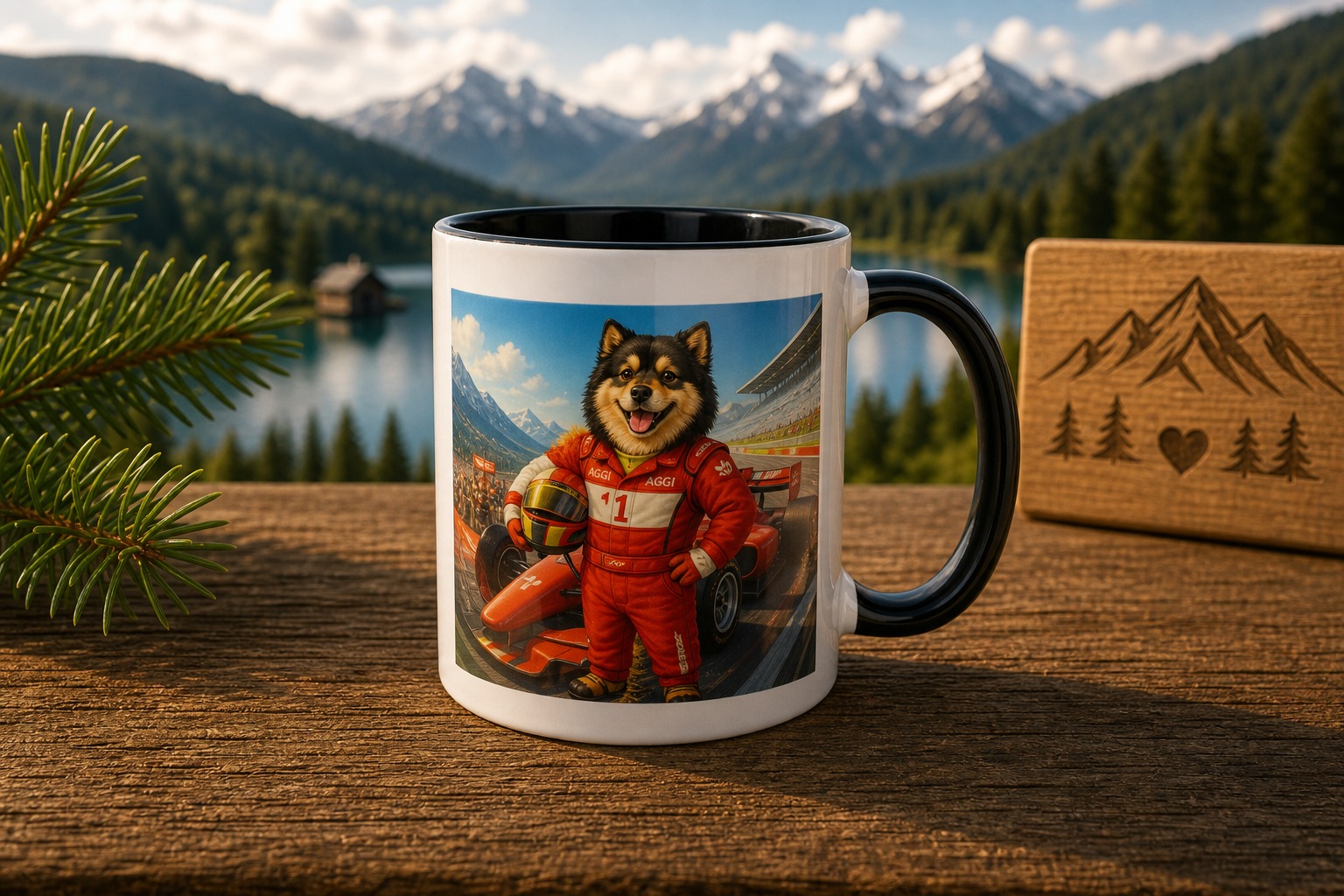 AGGI Tasse Motiv Rennfahrer